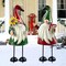 Metal Gnome Yard Art Outdoor Garden Gnome Statue 18 Inch Gnome Figurine Decorative Stakes for Holiday Christmas Lawn Patio Yard Garden Decor-2 PCS